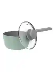 Ковш MAUNFELD HELGA MSP14FA05FS из кованого алюминия со стеклянной крышкой, 16 см, 1,4 л.