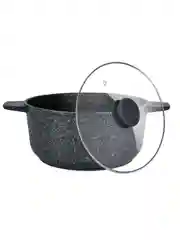 Кастрюля MAUNFELD GRETA MF24GRTT01CR из литого алюминия со стеклянной крышкой, 24 см, 4 л