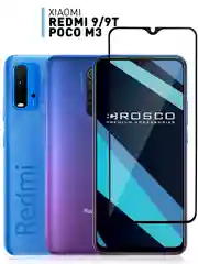 1-2 шт стекло для Xiaomi Redmi 9/9T/Poco M3 защитное ROSCO с олеофобным покрытием и рамкой