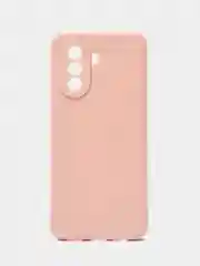 Пудровый силиконовый чехол для Huawei Nova Y70, Y70 Plus (Хуавей Нова игрек у70) c защитой камеры