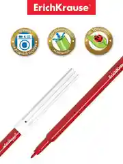 Фломастеры Erichkrause Washable 18 цветов (в футляре с европодвесом 18 шт)