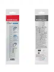 Линейка пластиковая ErichKrause Clear, 20см, прозрачный