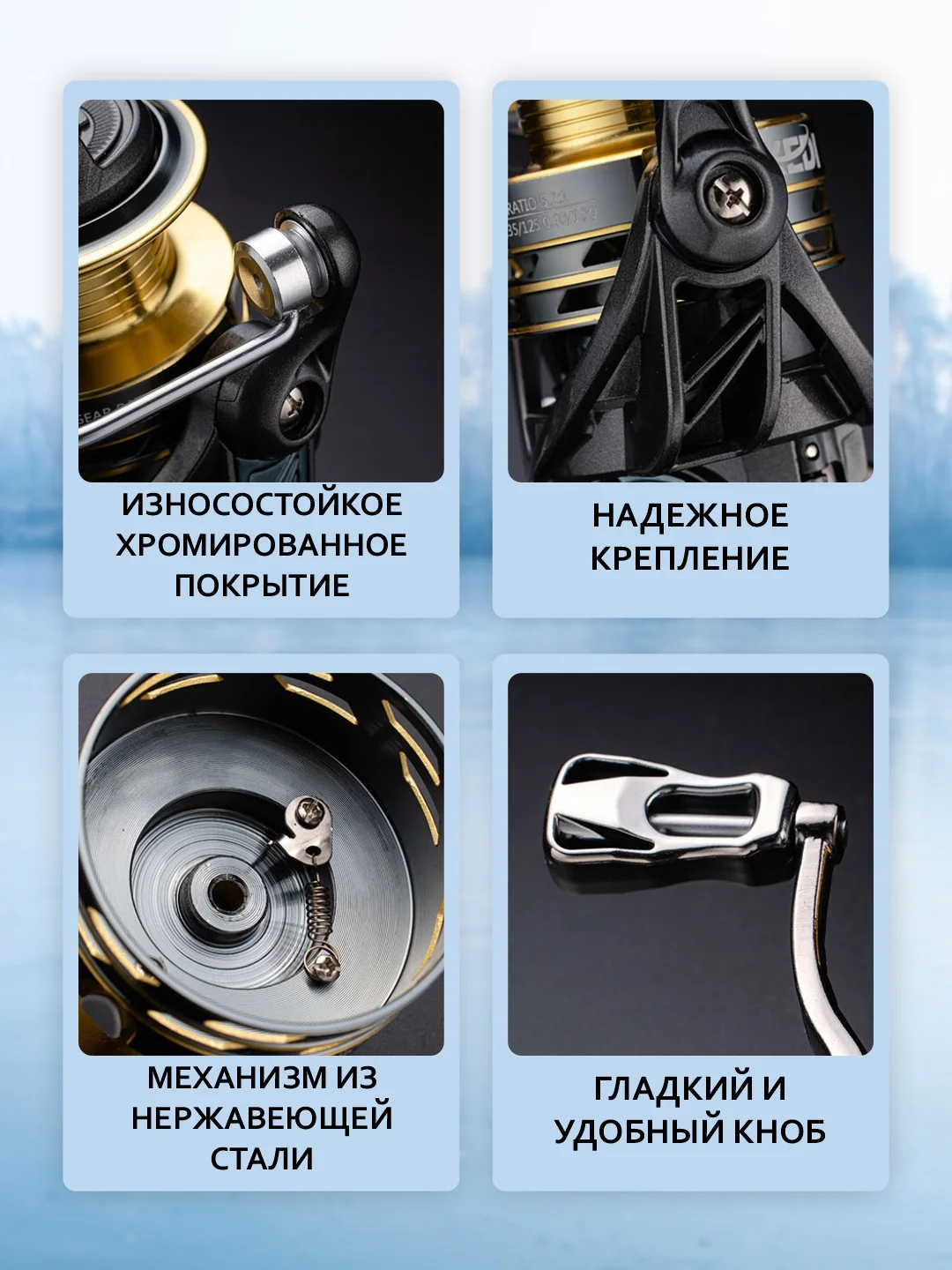 Катушка рыболовная для рыбалки, спиннинга, фидера, безынерционная KEDI 2000-7000