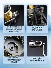 Катушка рыболовная для рыбалки, спиннинга, фидера, безынерционная KEDI 2000-7000