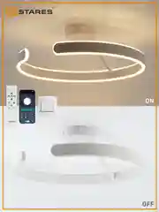 Правляемая светодиодная  потолочная люстра с пультом  Estares MADERA 80W круг,до 20 кв.м