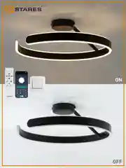 Правляемая светодиодная  потолочная люстра с пультом  Estares MADERA 80W круг,до 20 кв.м