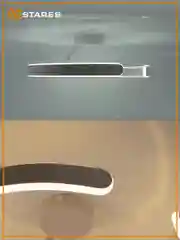 Белый правляемая светодиодная  потолочная люстра с пультом  Estares MADERA 80W круг,до 20 кв.м