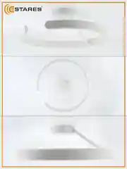 Белый правляемая светодиодная  потолочная люстра с пультом  Estares MADERA 80W круг,до 20 кв.м