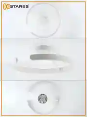 Белый правляемая светодиодная  потолочная люстра с пультом  Estares MADERA 80W круг,до 20 кв.м