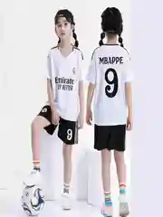 Молочный детский комплект футбольной формы Messi, Neymar, Cristiano Ronaldo, HAALAND, Benzema