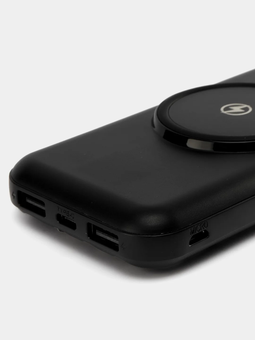 Черный повербанк 30000mah, внешний аккумулятор c быстрой зарядкой с встроенными кабелями