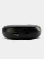 Черный повербанк 10000mah / Портативный внешний аккумулятор powerbank со встроенными кабелями