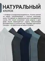 Лазурный носки мужские 5 пар, набор носков, короткие, размер 41-47 хлопок