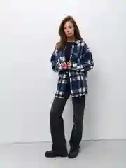 Синий рубашка клетка