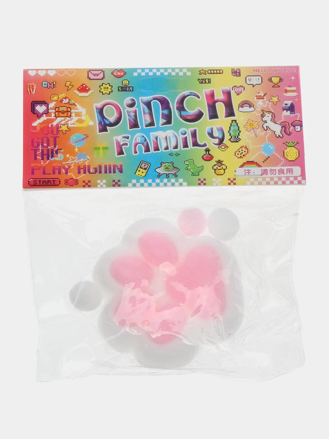 Белый антистресс игрушка, сквиш кошачья лапка, таба лапка