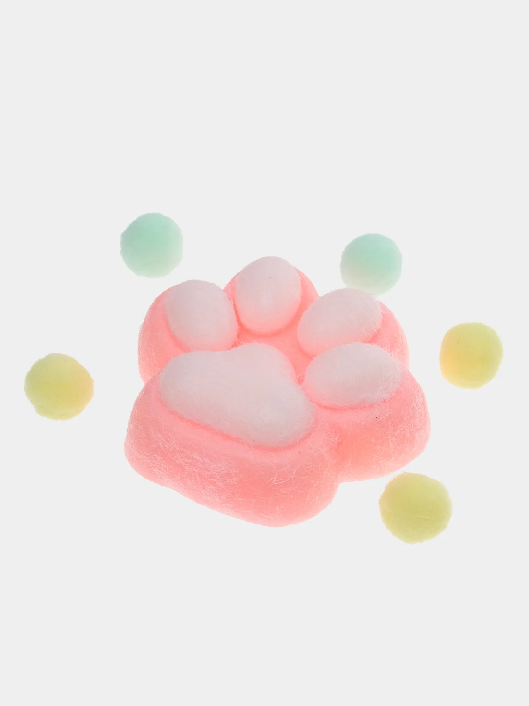 Кораллово-розовый антистресс игрушка, сквиш кошачья лапка, таба лапка