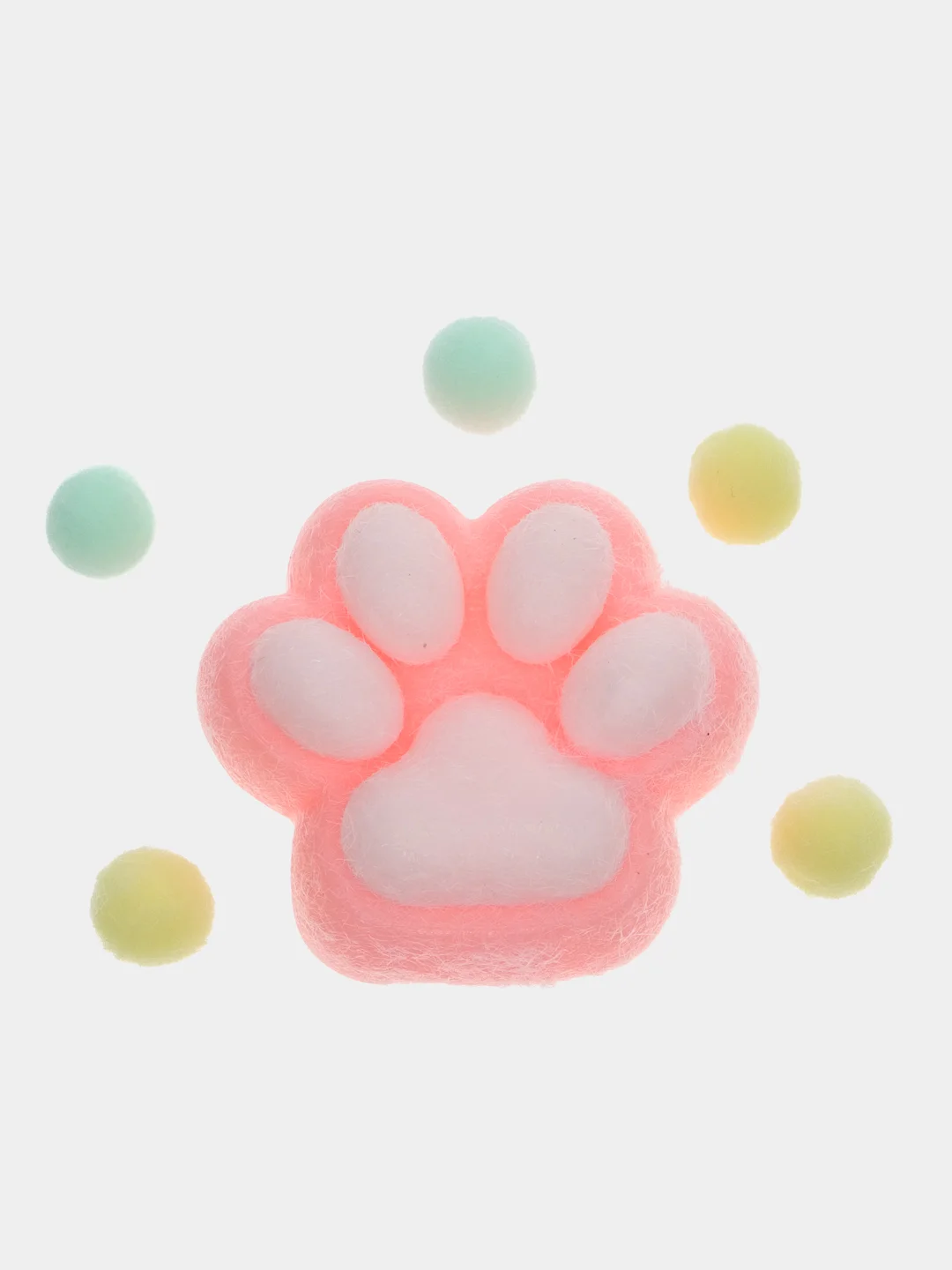 Кораллово-розовый антистресс игрушка, сквиш кошачья лапка, таба лапка