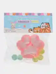 Кораллово-розовый антистресс игрушка, сквиш кошачья лапка, таба лапка