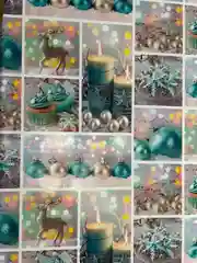 Лазурный клеенка на стол водонепроницаемая, разные размеры скатерти на Новый Год Новогодняя клеенка
