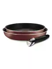 Красный набор Tefal Ingenio (3 предмета), съемная ручка, для всех типов плит, кроме индукции