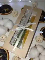 Разноцветный свечи Ёлочки из вощины декоративные, подарочный набор в коробке на Новый Год и Рождество