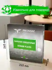 Набор обеденных тарелок, подарочный набор, 6 шт, 26 см PROMSIZ коллекция Цезарь