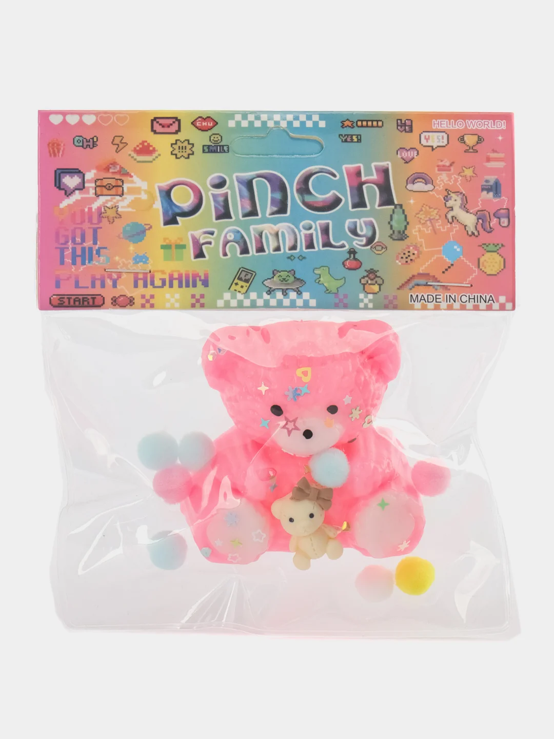 Розовый антистресс игрушка, сквиш для детей, таба лапка