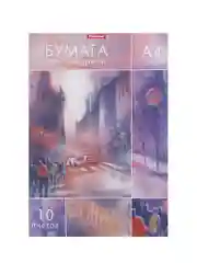 Бумага для акварели в картонной папке ErichKrause City Jazz, А4, 10 листов