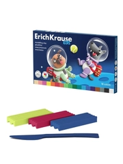 Пластилин классический ErichKrause Kids Space Animals 12/18/24 цвета со стеком