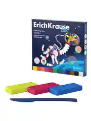 Пластилин классический ErichKrause Kids Space Animals 12/18/24 цвета со стеком