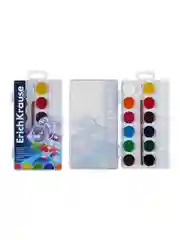 Краски акварельные ErichKrause Kids Space Animals медовые с УФ 12 цв с палитрой и кистью
