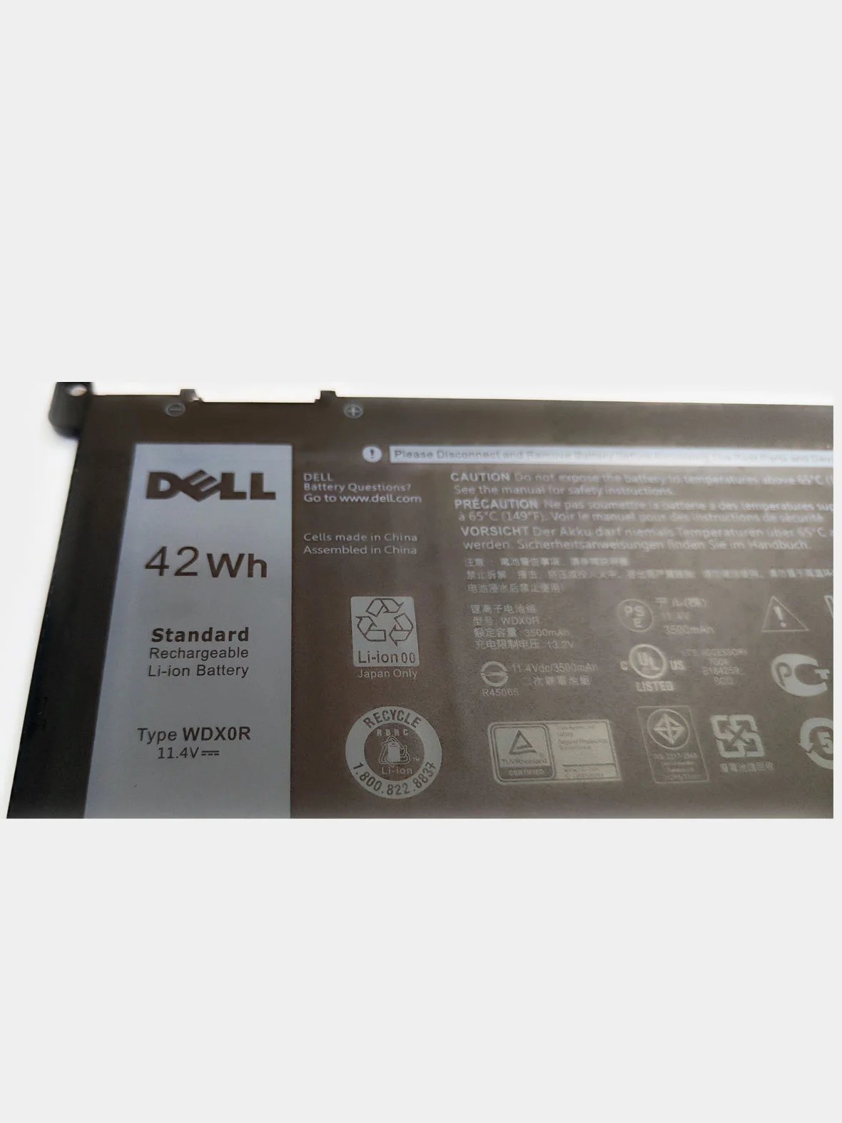 Аккумулятор для ноутбука Dell WDX0R T2JX4 FC92N, батарея 15-5538 15-5568 15-5570 P66F