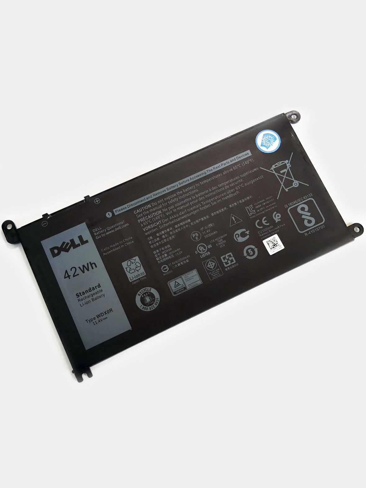 Черный аккумулятор для ноутбука Dell WDX0R T2JX4 FC92N, батарея 15-5538 15-5568 15-5570 P66F
