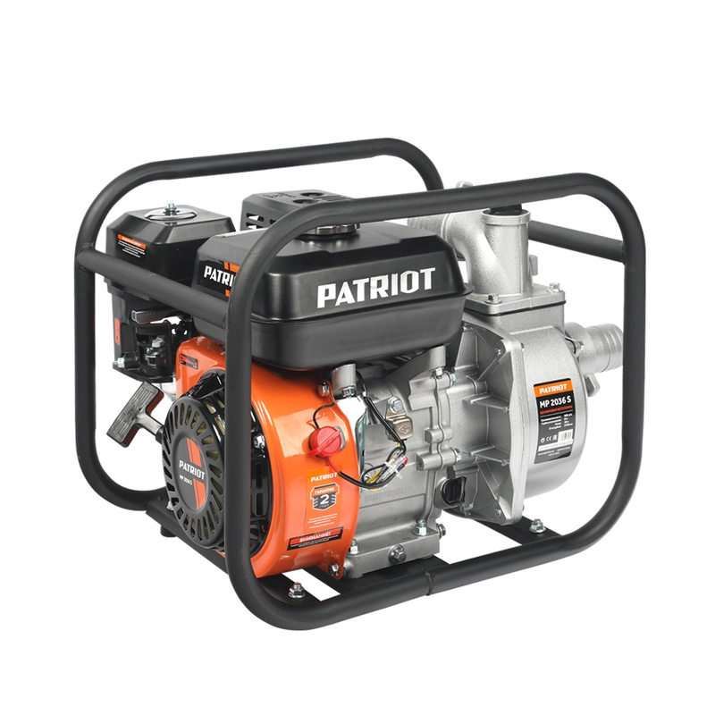 Мотопомпа бензиновая Patriot MP 2036 S, 6,5 л.с, 600 л/мин