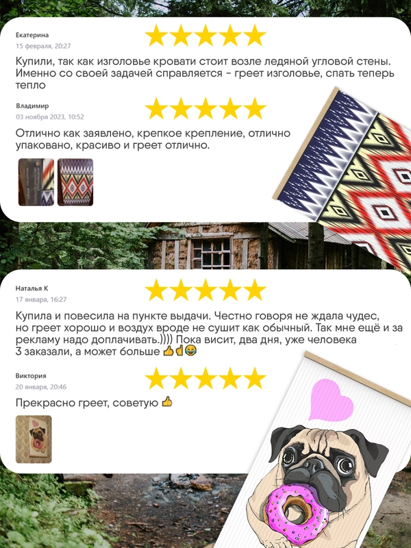 Обогреватель электрический Totmart 400 Вт настенный, инфракрасный, интерьерный, для дома, дачи