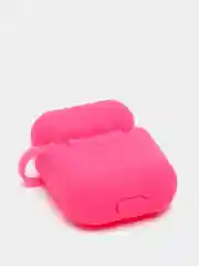 Розовый чехол для наушников Apple Airpods 1 и 2 силиконовый