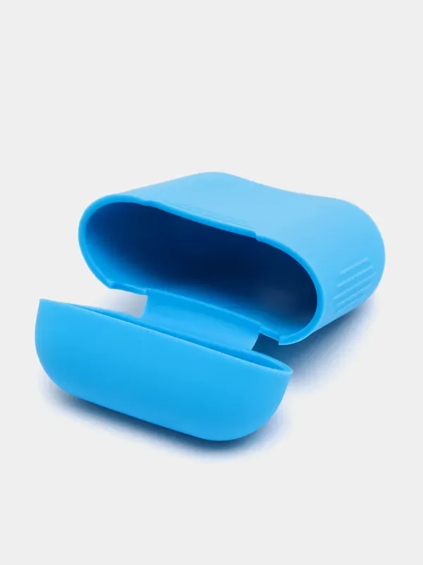 Лазурный чехол для наушников Apple Airpods 1 и 2 силиконовый