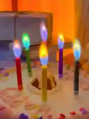 Свечи с цветным пламенем для торта, 6 шт/уп