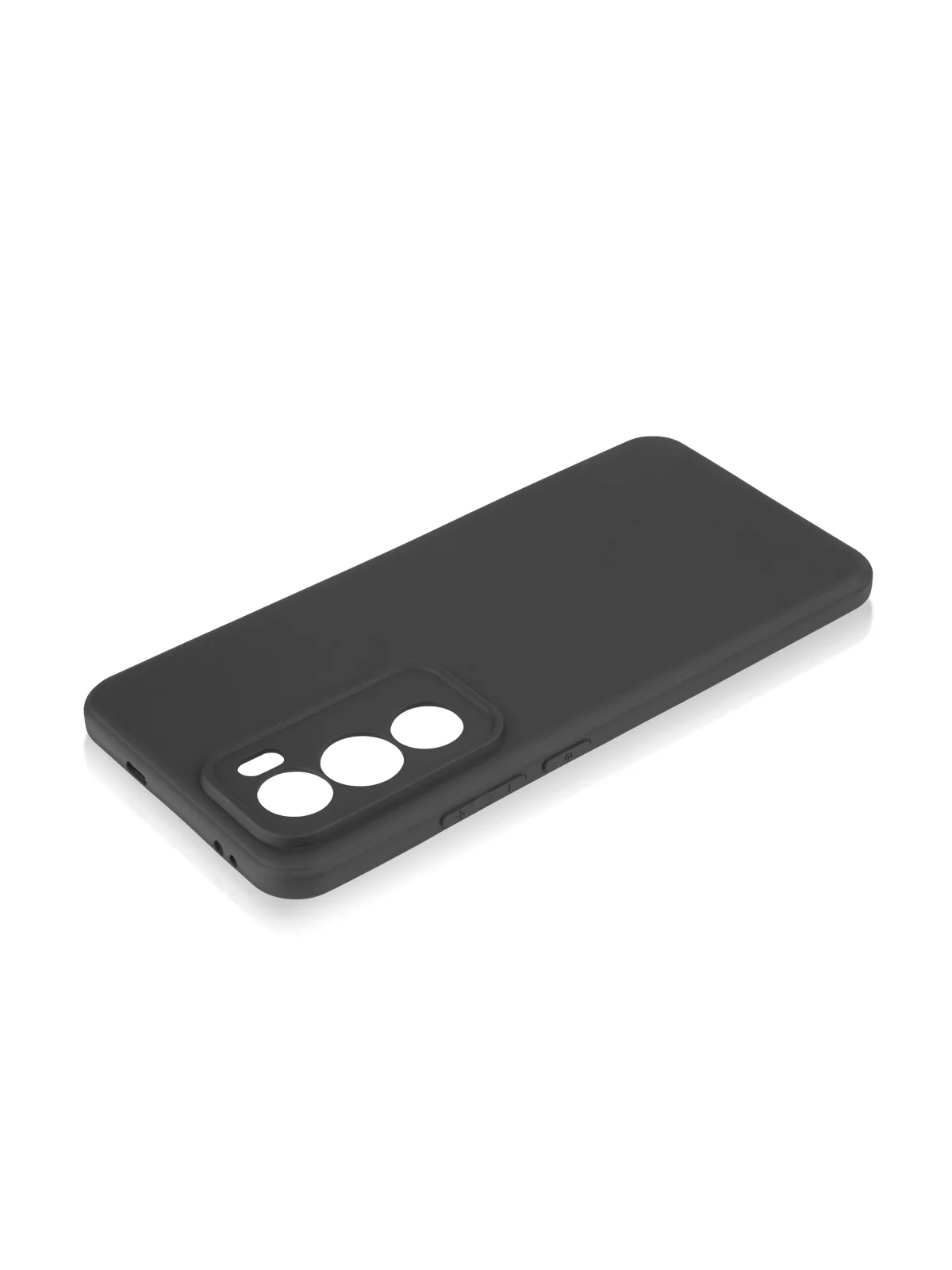 Черный чехол для Oppo Reno 12 Pro PJW110 China (Китай) силиконовый BROSCORP матовый, защита камер