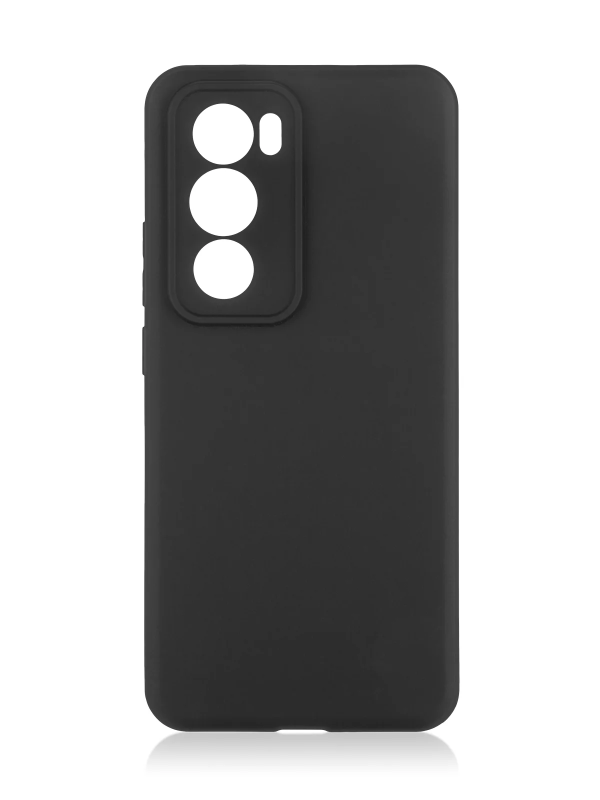 Черный чехол для Oppo Reno 12 Pro PJW110 China (Китай) силиконовый BROSCORP матовый, защита камер