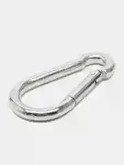 Серебряный карабин , 60х2 мм, цвет черный, 2 шт