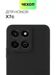 Чехол для Honor X7c силиконовый BROSCORP матовый тонкий с бортиком - защитой камер, экрана