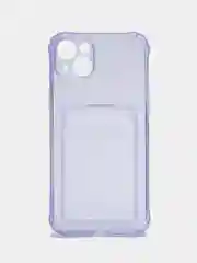 Лавандовый чехол iPhone 11, XR, X, XS, XS MAX, 6, 7, 8 Plus с карманом для карт, прозрачный