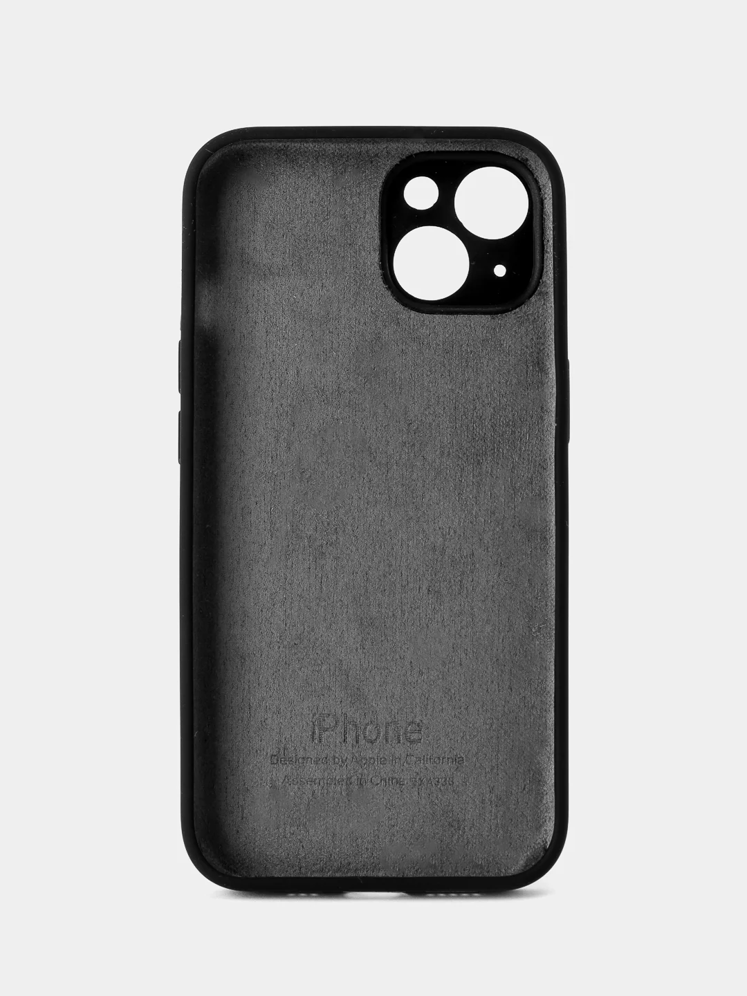 Черный силиконовый чехол на Айфон 13 с логотипом / Silicone Case iPhone 13