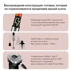 Блендер ручной беспроводной GARLYN HB-C