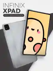 Прозрачный чехол для Infinix XPAD, X1101B 11" противоударный силиконовый КАРТОФАН прозрачный с углами