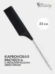 Расческа гребень для стрижки и начесов с частыми зубчиками и металлическим хвостиком
