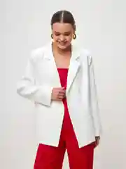 Молочный пиджак оверсайз двубортный классический деловой офисный