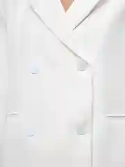 Молочный пиджак оверсайз двубортный классический деловой офисный