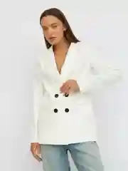 Белый пиджак оверсайз двубортный классический деловой офисный